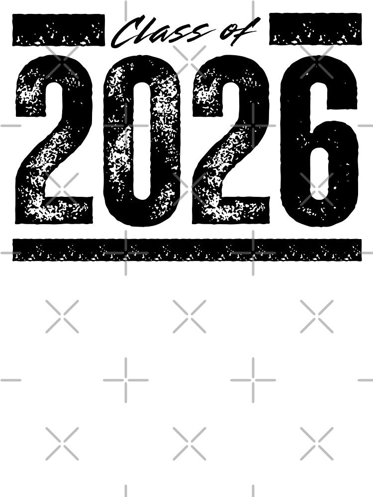 Class of 2026 – Bold Graduation Design with Distressed Vintage Style for Seniors and Grads Black 2 Style Font by GFamilyC