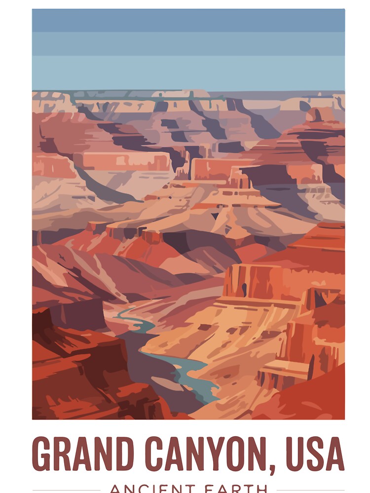 Grand Canyon USA Ancient Earth Travel Sticker by PixelWaveBD