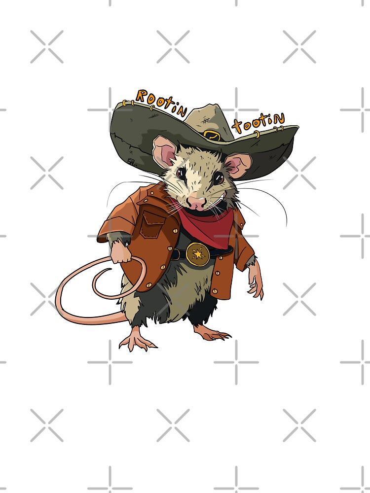 Opossum cowboy - Rootin tootin sheriff by SheboahArt