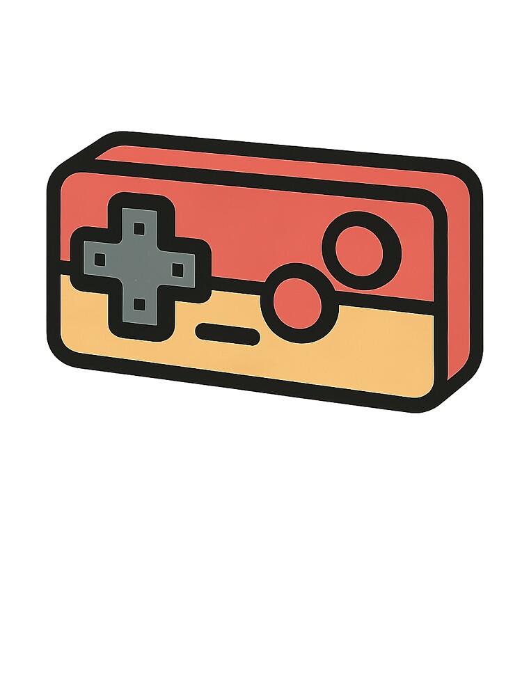 Retro Handheld Controller Pixel Art Gaming Gift by Roseyteedesigns