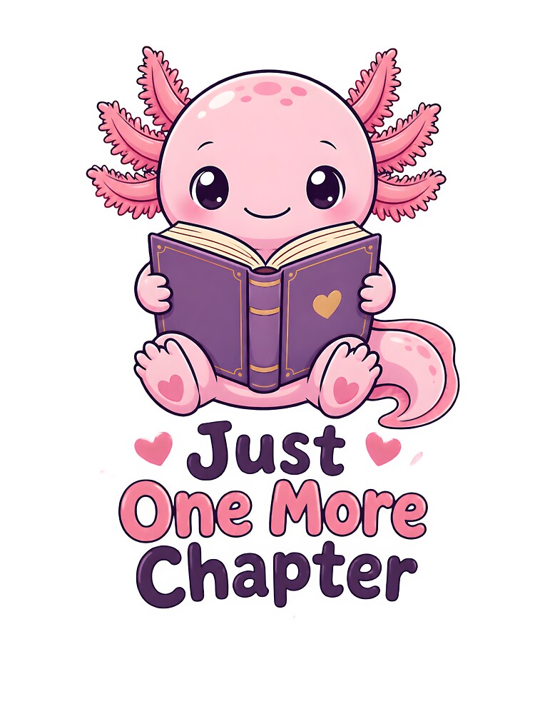 Just One More Chapter Axolotl by GenesixDesign