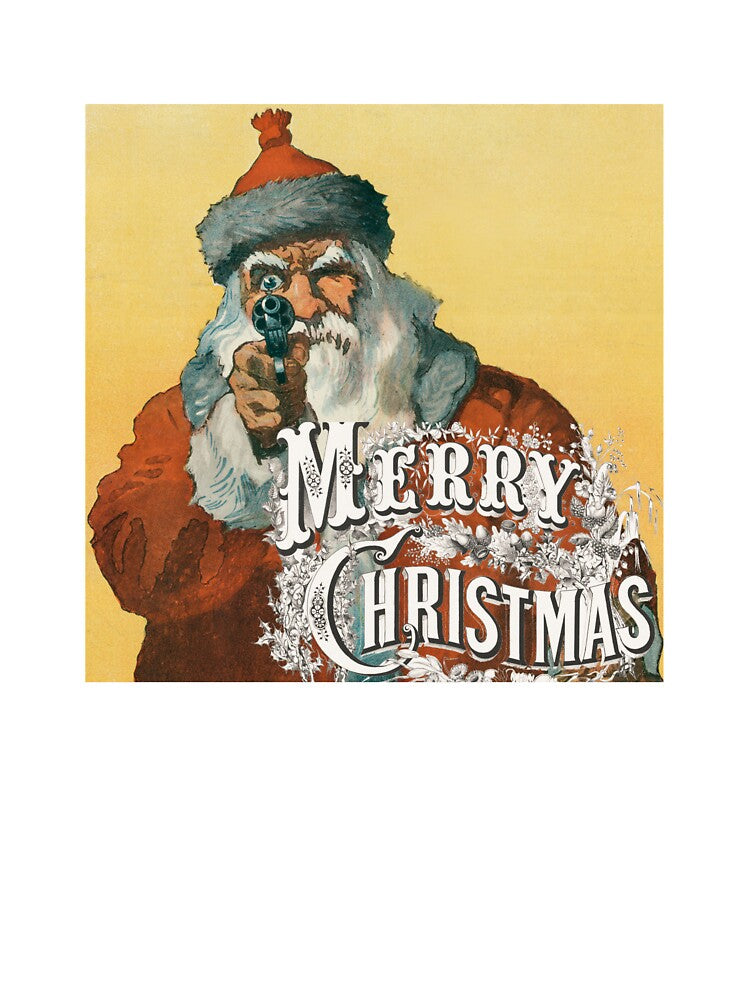 Santa Claus with gun -Merry Christmas retro Vintage by Avy The Creator
