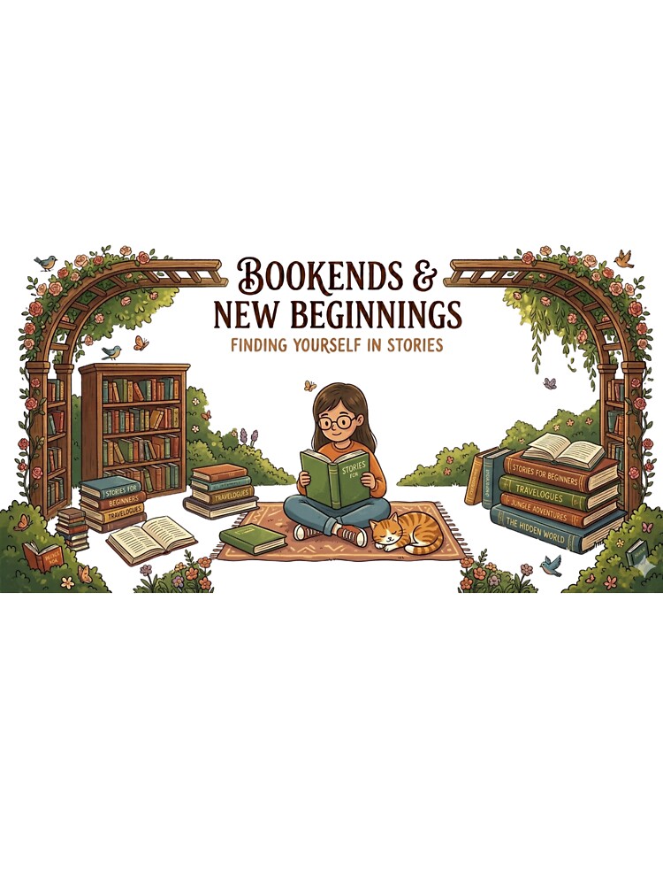 Lost in the Garden of Books | Cozy Girl Reading Aesthetic by Wear Sculpt