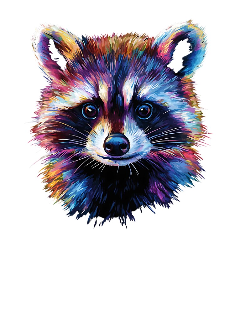 Rainbow raccoon poster by AlinaMalina24