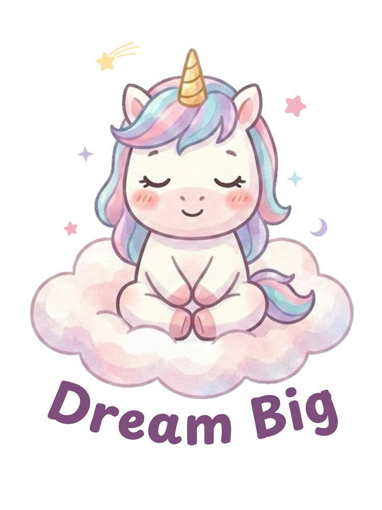 Dream Big Pastel Unicorn on Cloud | Reminder by SunnySideNotes