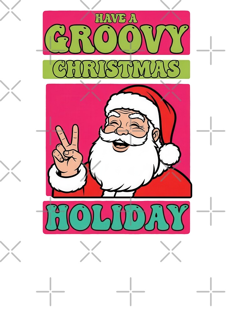 Groovy Hippie Santa Peace Sign by zoughlal