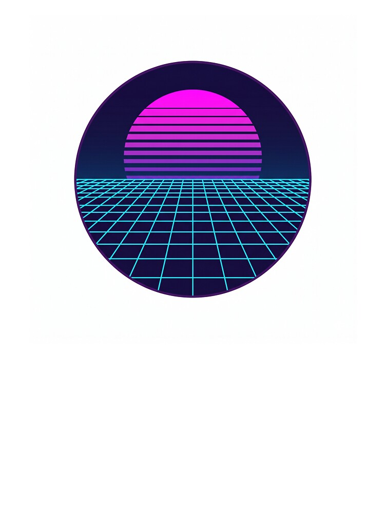 Classic Synthwave Sunset Vector Graphic by Peter Veselinović