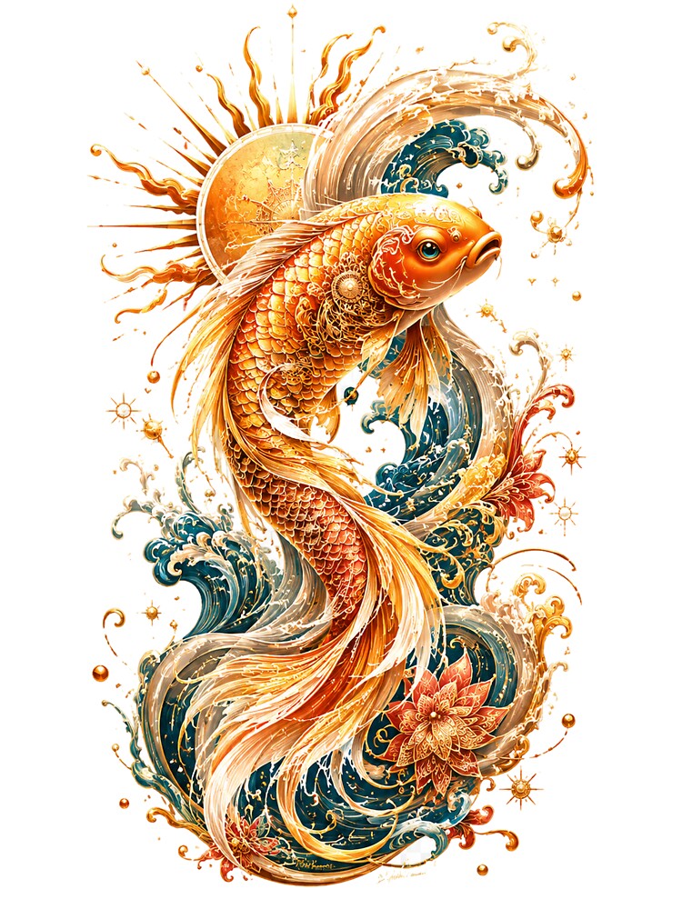 Solar Koi Matching Couple Shirt by JabbiKamost
