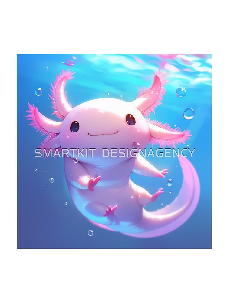 Cute Axolotl Underwater Art by SMARTKIT  DESIGNAGENCY