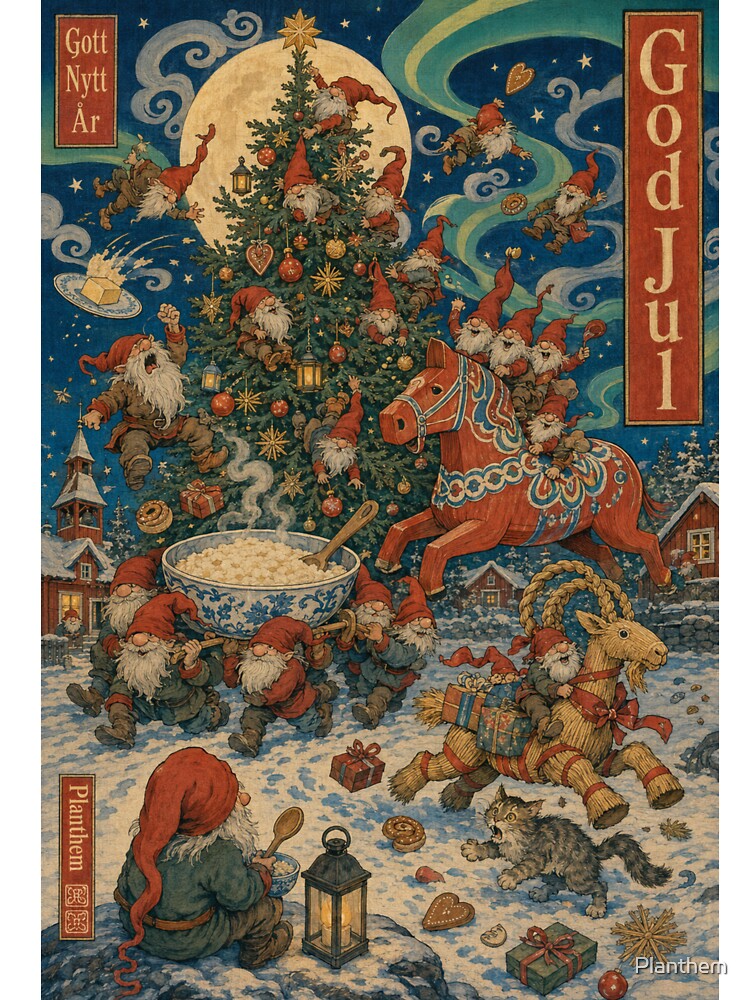 Vintage Scandinavian Crazy Christmas Dream by Planthem