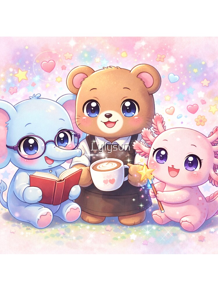 Magical Kawaii Animal Trio - Anime Style. by Lylysun