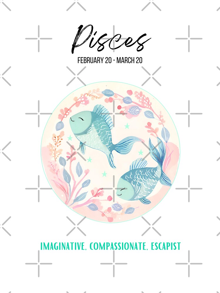 pisces zodiac sign poster by taechion