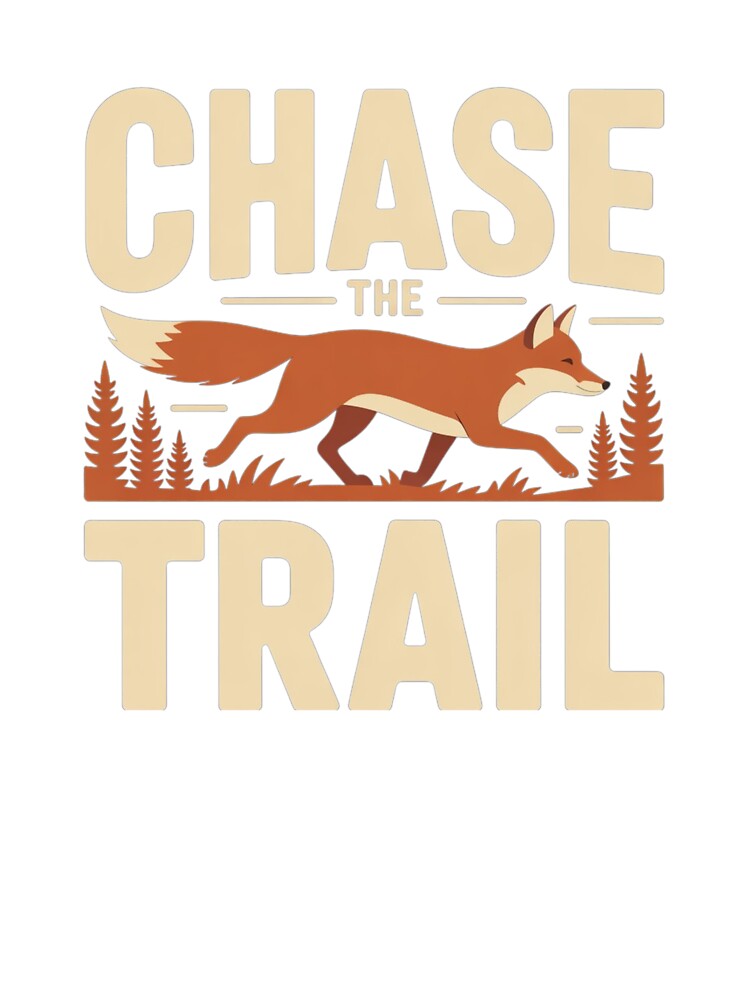 Chase the Trail Fox Runner Autumn Forest Design by WildMilesCo