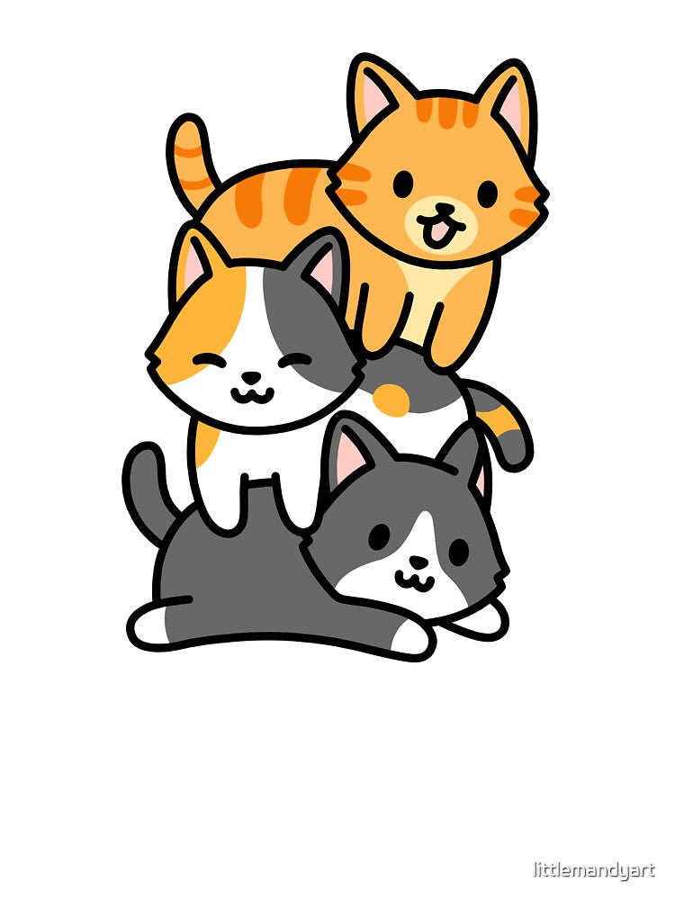 Cat Stack by littlemandyart