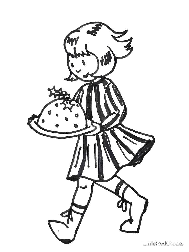 Milly Molly Mandy with Christmas Pudding by LittleRedChucks