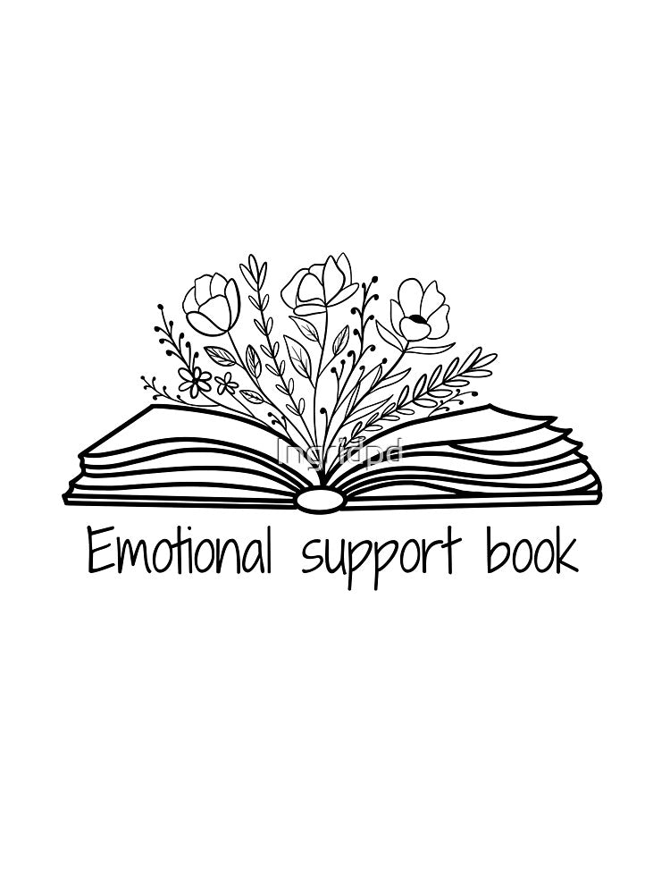 Emotional support book with flowers by Ingridpd