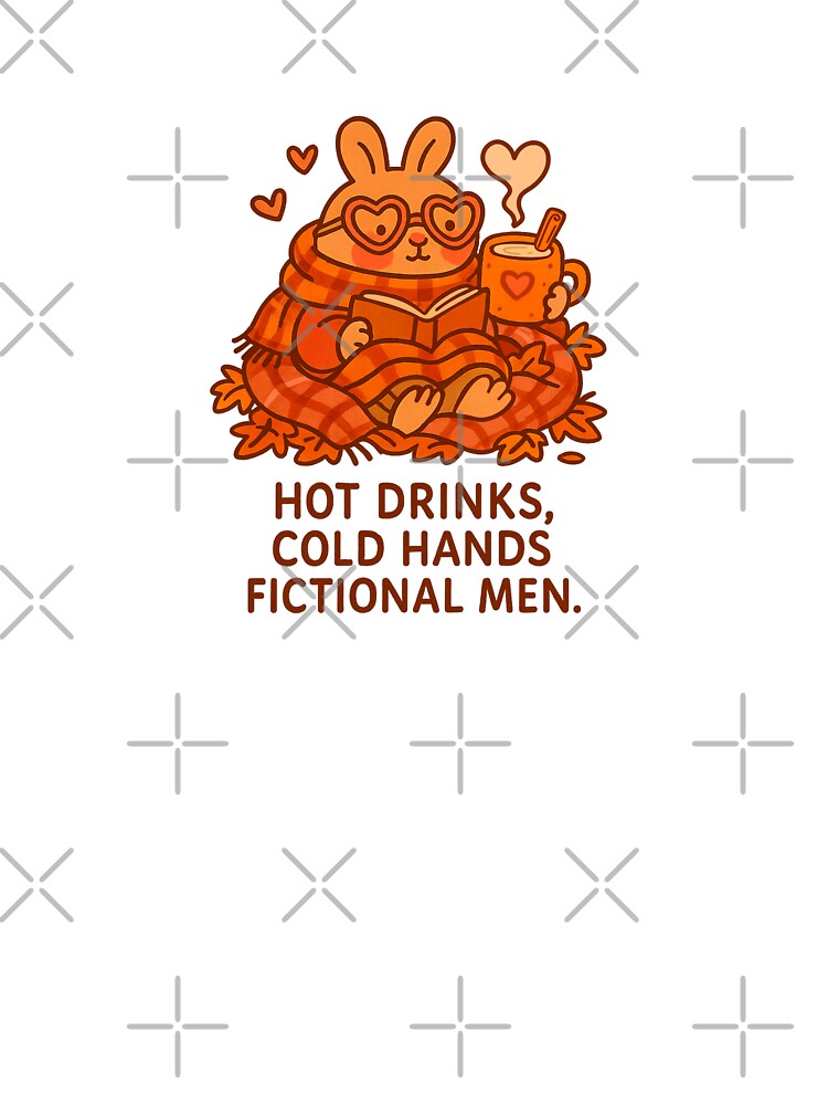 Hot Drinks Cold Hands Fictional Men – Cozy Bunny Fall Sticker by SnugbugStudios