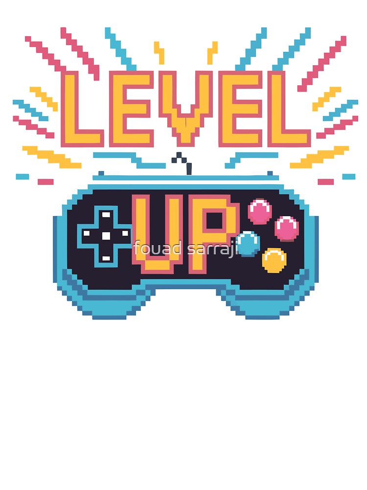 ? Level Up – Retro Gamer Pixel Art Design | Geek & Gaming Merch by H&F Shop