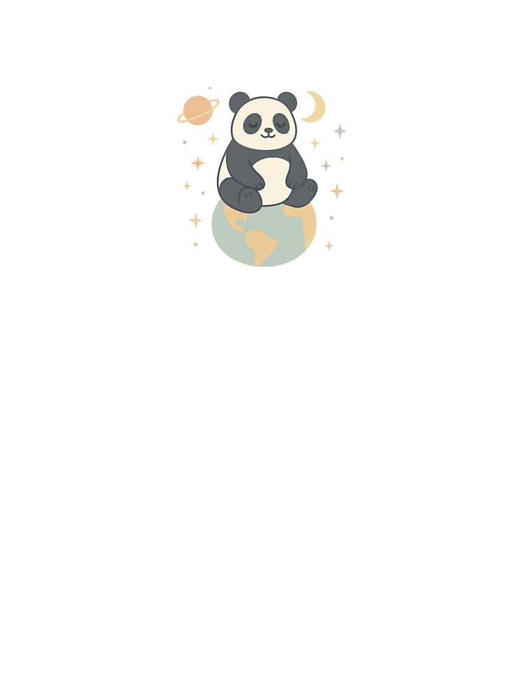 Cosmic Panda – Meditating Panda on Planet Earth by SheepyDaily