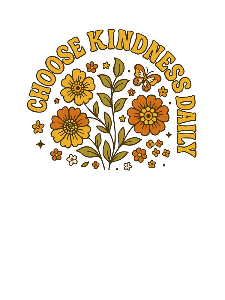 Choose Kindness Daily Retro Floral by shinelikevenus