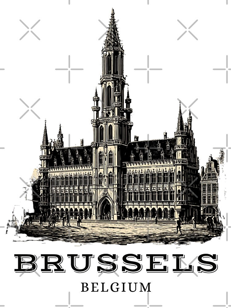 A Vintage Travel Illustration of Brussels - Belgium by GoodOldVintage