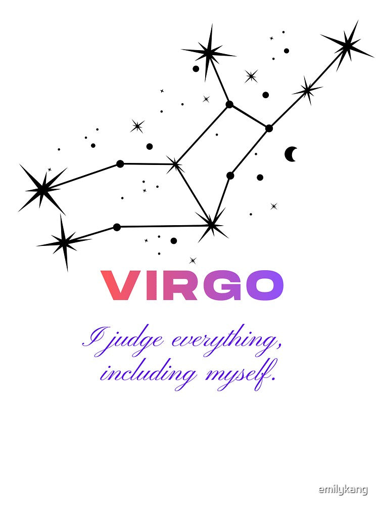 Virgo Constellation - Red Purple Gradient by emilykang