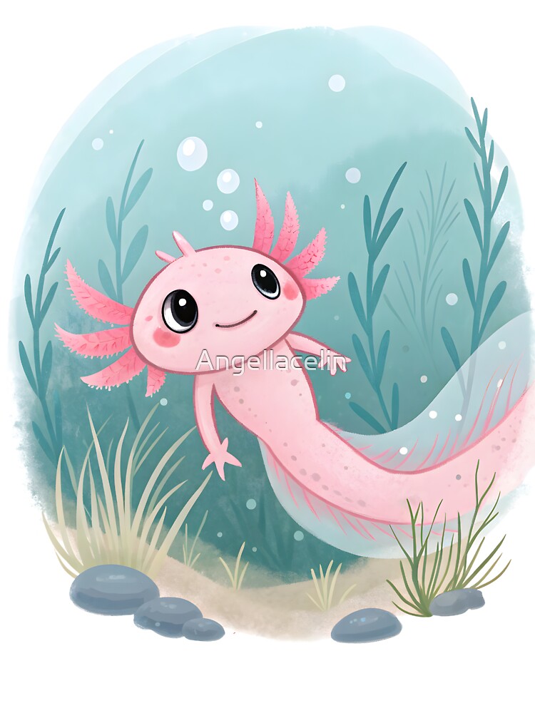 Cute Axolotl Kawaii by Angellacelin