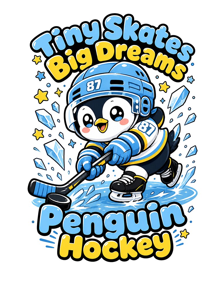 Penguin Ice Hockey Emblem Youth League Shield by VisualArtsOasis
