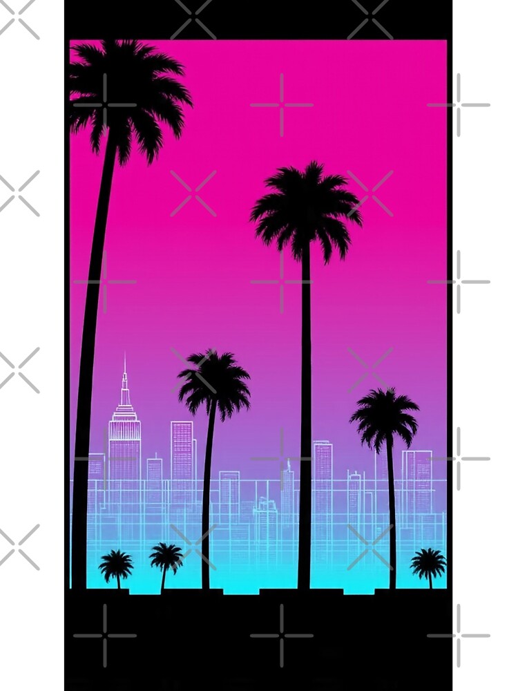 Digital Cityscape | Neon Grid on the Boulevard Lo-Fi Art by Esterlane