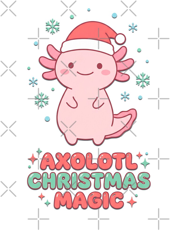 Cute Axolotl Christmas Magic by Visual Dept.