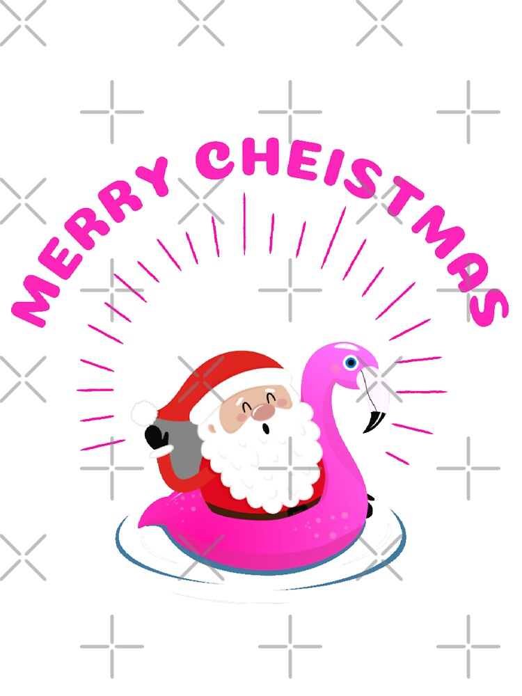 Retro Vintage Funny Pink Santa Claus by alaasobhi