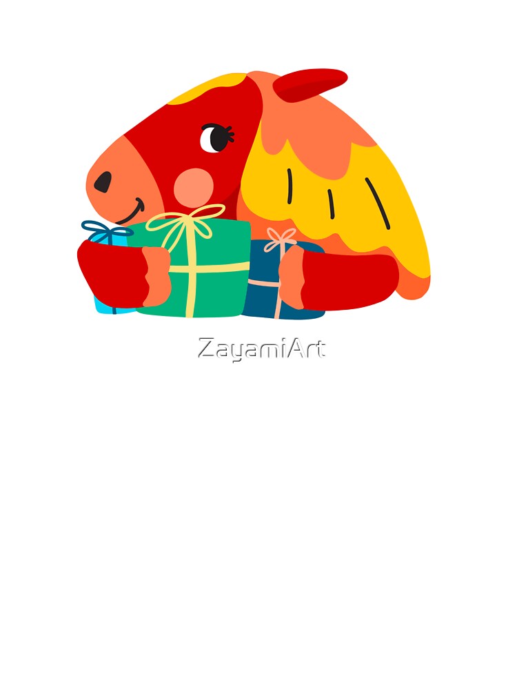 Fire Horse Chinese Zodiac Mascot with Gifts Lunar New Year 2026 Character by ZayamiArt
