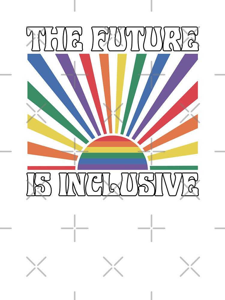 The Future Is Inclusive Retro Rainbow Design by Canvas-Whispers
