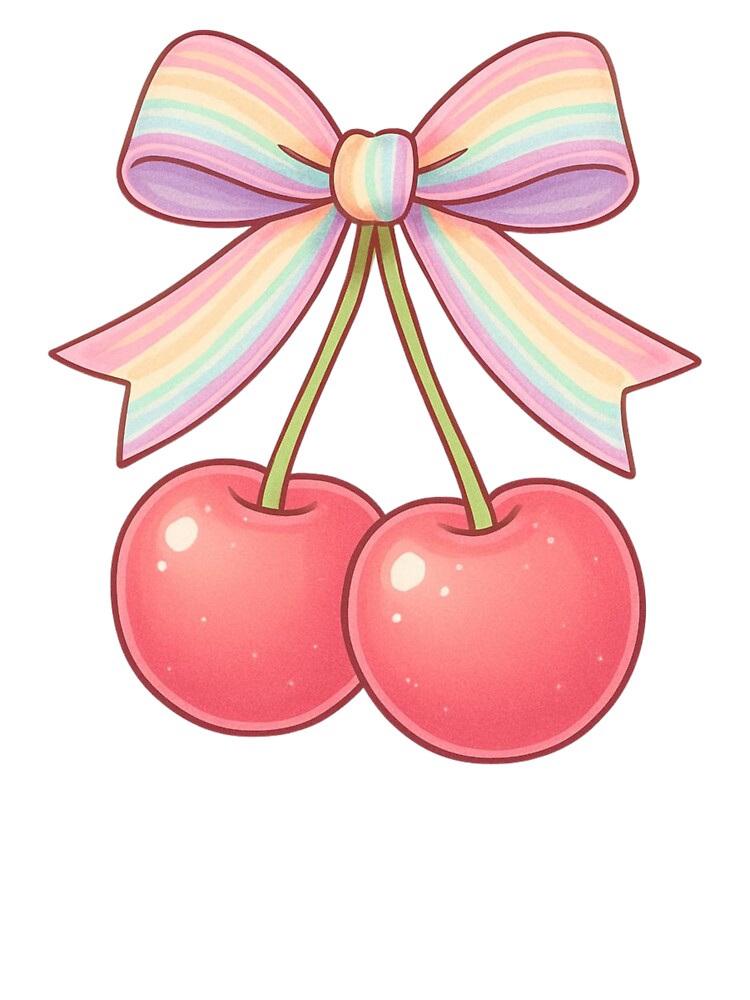 Pastel Rainbow Pride Cherry Bow Aesthetic by xMErCUrY03x