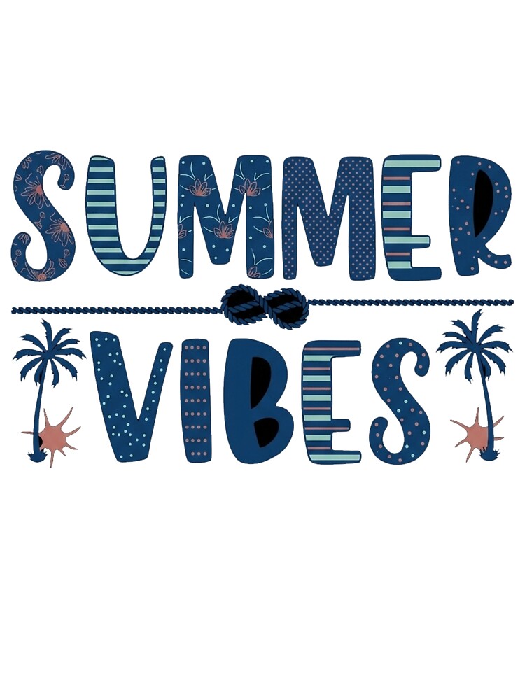 Summer Vibes Retro Beach Typography Design by afr-saad
