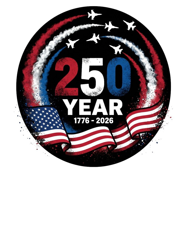 250 Years America 1776 2026 Patriotic Anniversary Design by SiarheiYur