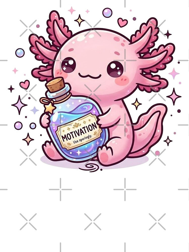 Kawaii Axolotl Motivation Potion Bottle by Visual Dept.