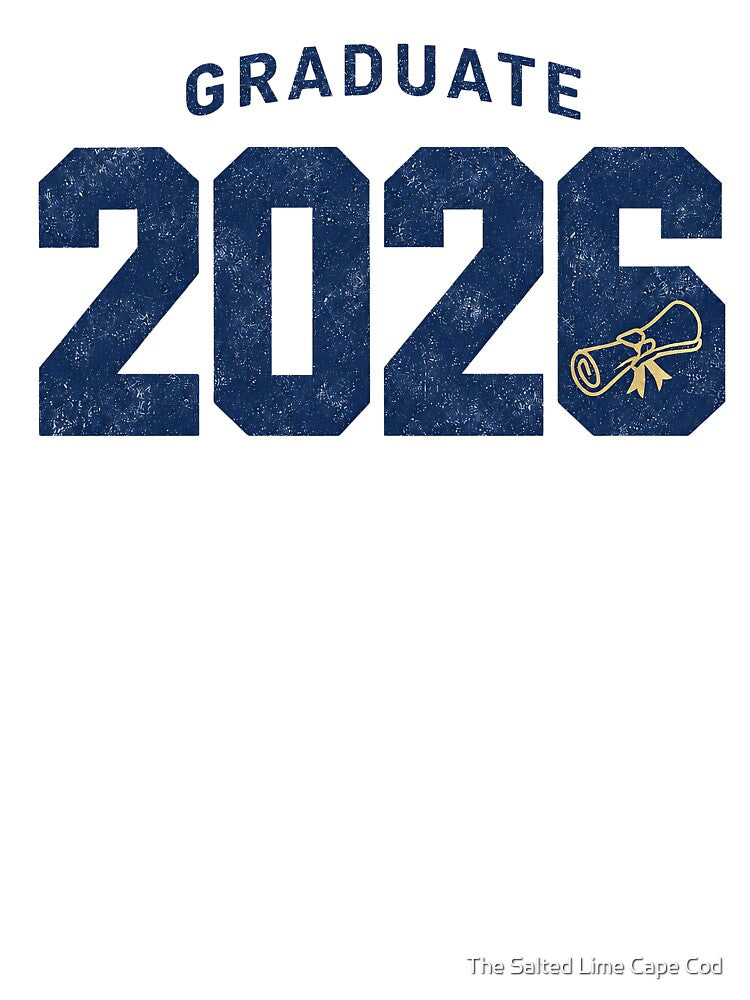 Graduate 2026 Navy Gold Graduation Design by The Salted Lime Cape Cod