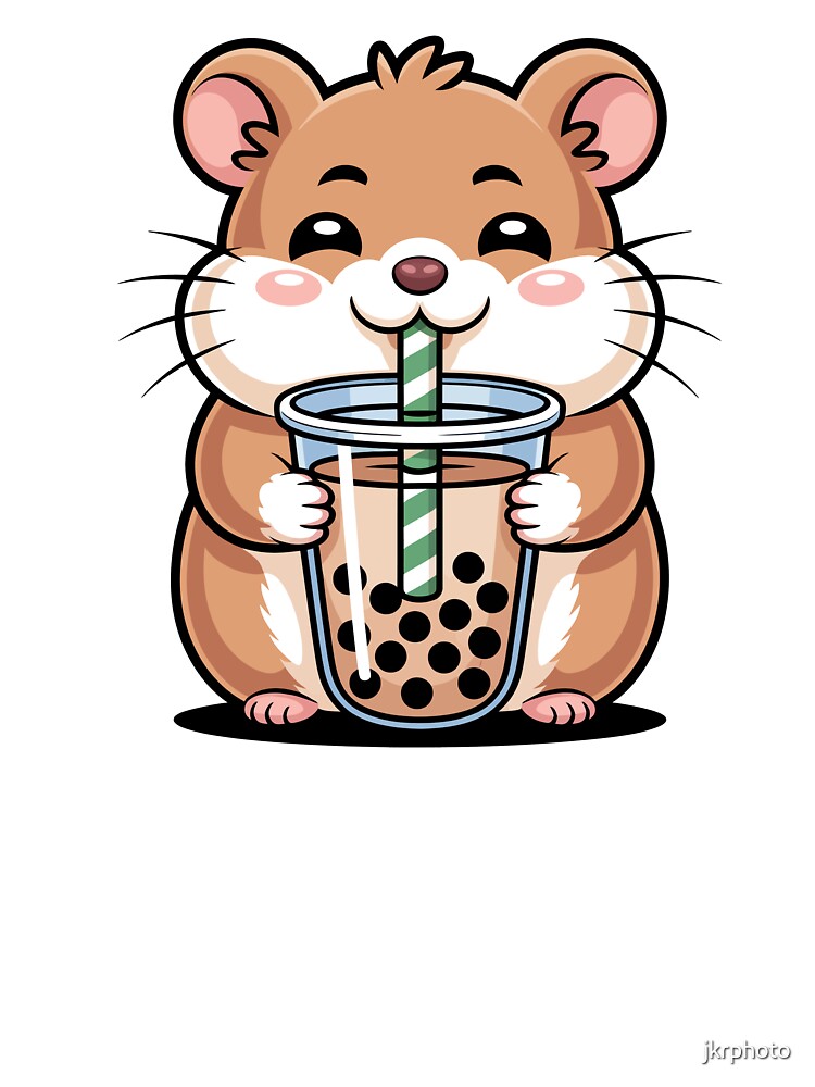 Hamster Enjoying Bubble Tea by jkrphoto