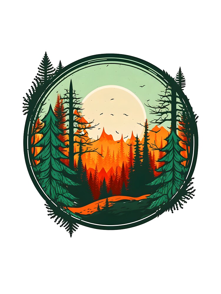 Forest Mountain Sunset 4 by TheProPrints