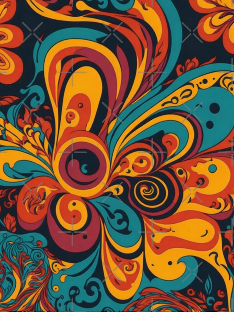 Flower Power Colourful Flower Pattern by druidwolfart