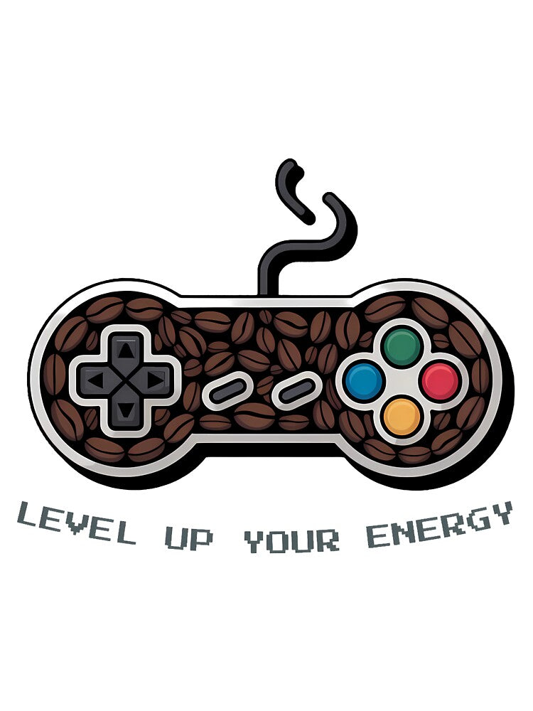 Coffee Bean Gaming Controller - Retro Gamer Caffeine Lover by Phetuvov