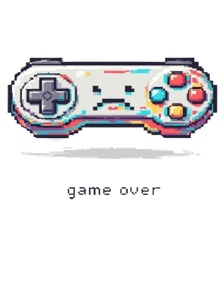 Retro Pixel Art Game Controller - Sad Game Over by RetroRascalStudio