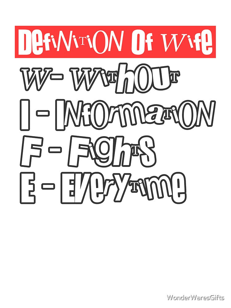 Definition Of Wife Humor by WonderWaresGifts