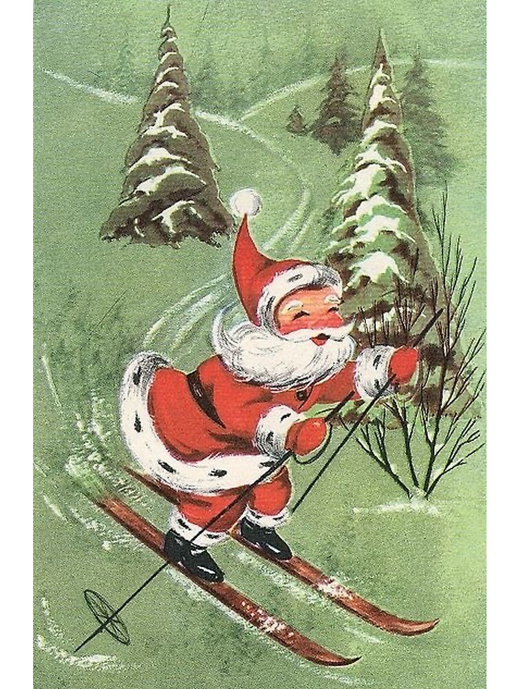 Retro vintage green Santa Claus by Mseabro