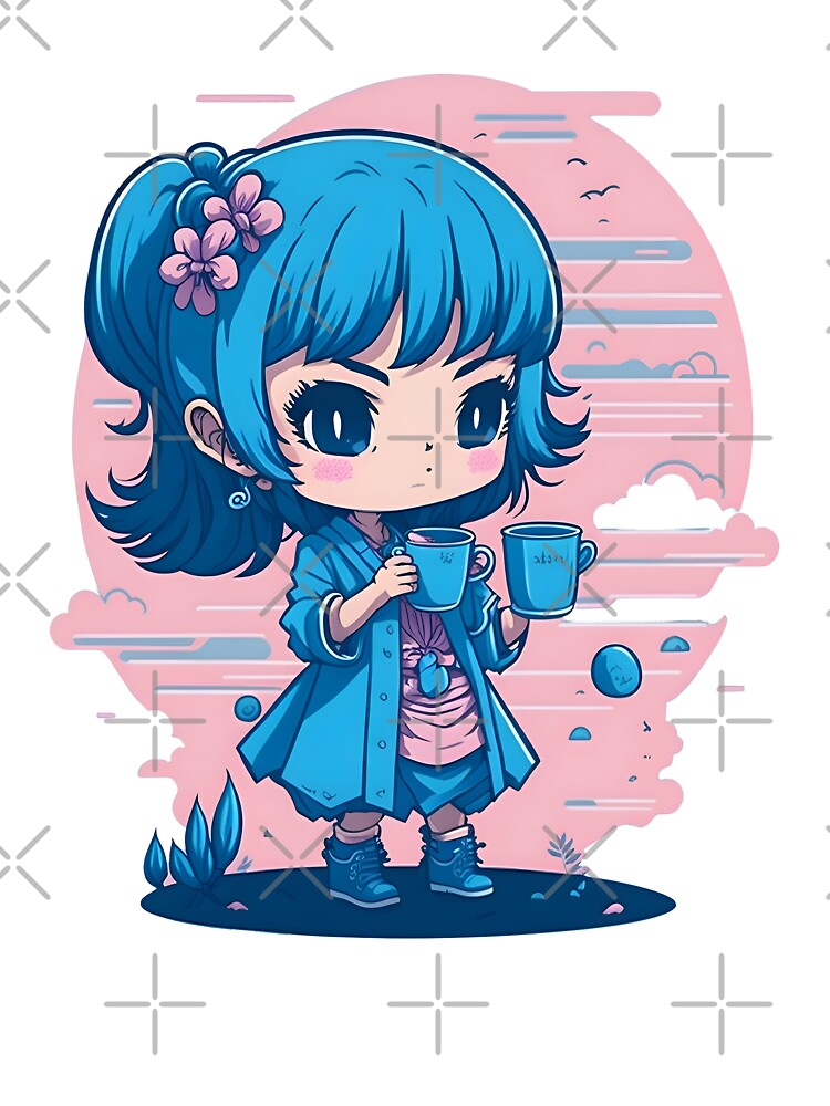 Kawaii Bubble Tea Girl by ArtsyWishesShop