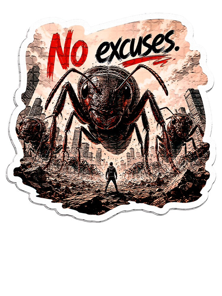 Wall No excuses by edrawin.art
