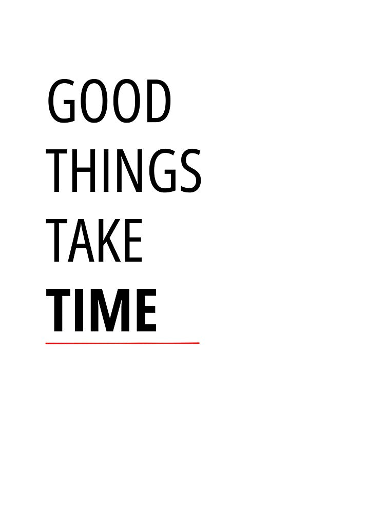 GOOD THINGS TAKE TIME by WellN