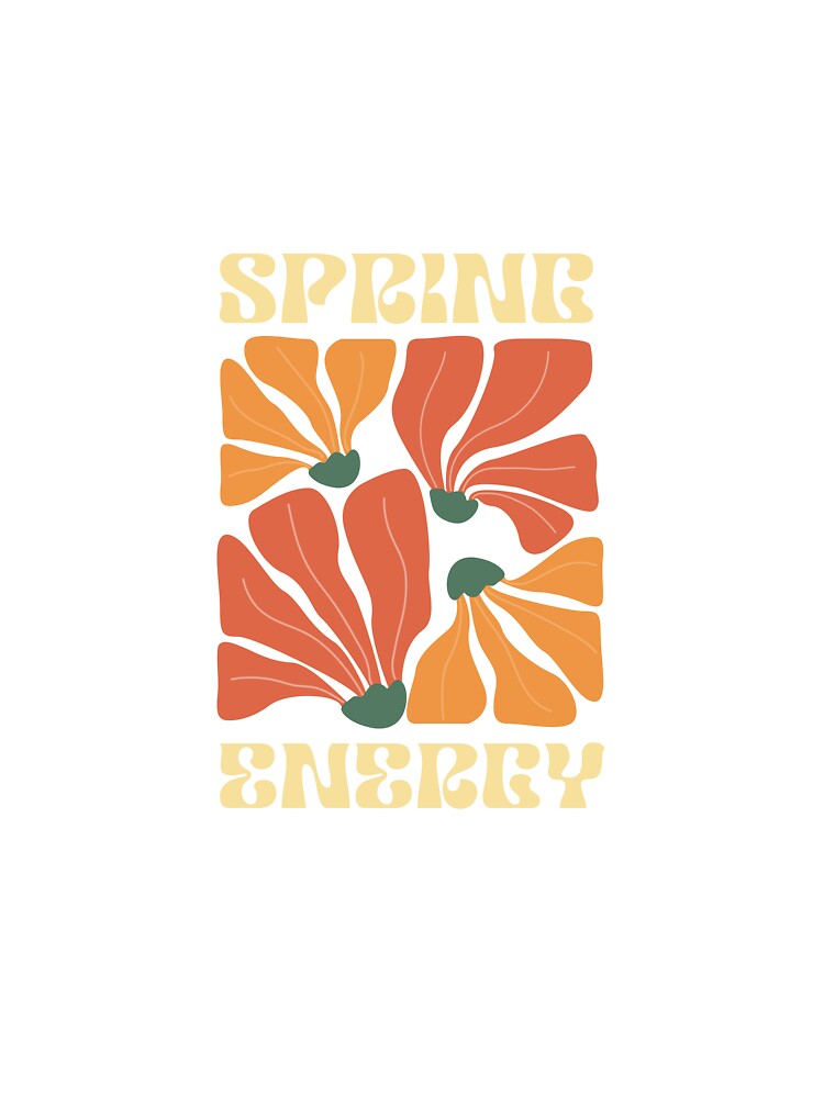Orange and Green Retro Spring Energy T Shirt by SVSocialH