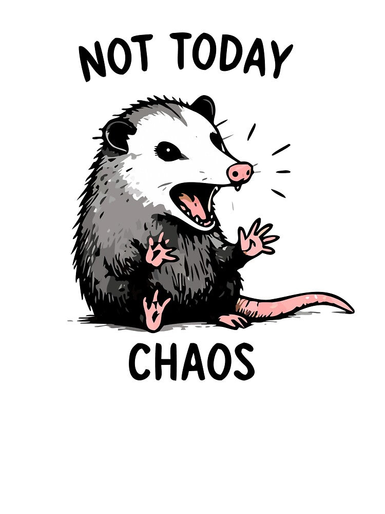 Not Today Chaos Funny Possum Shirt by FAFshop